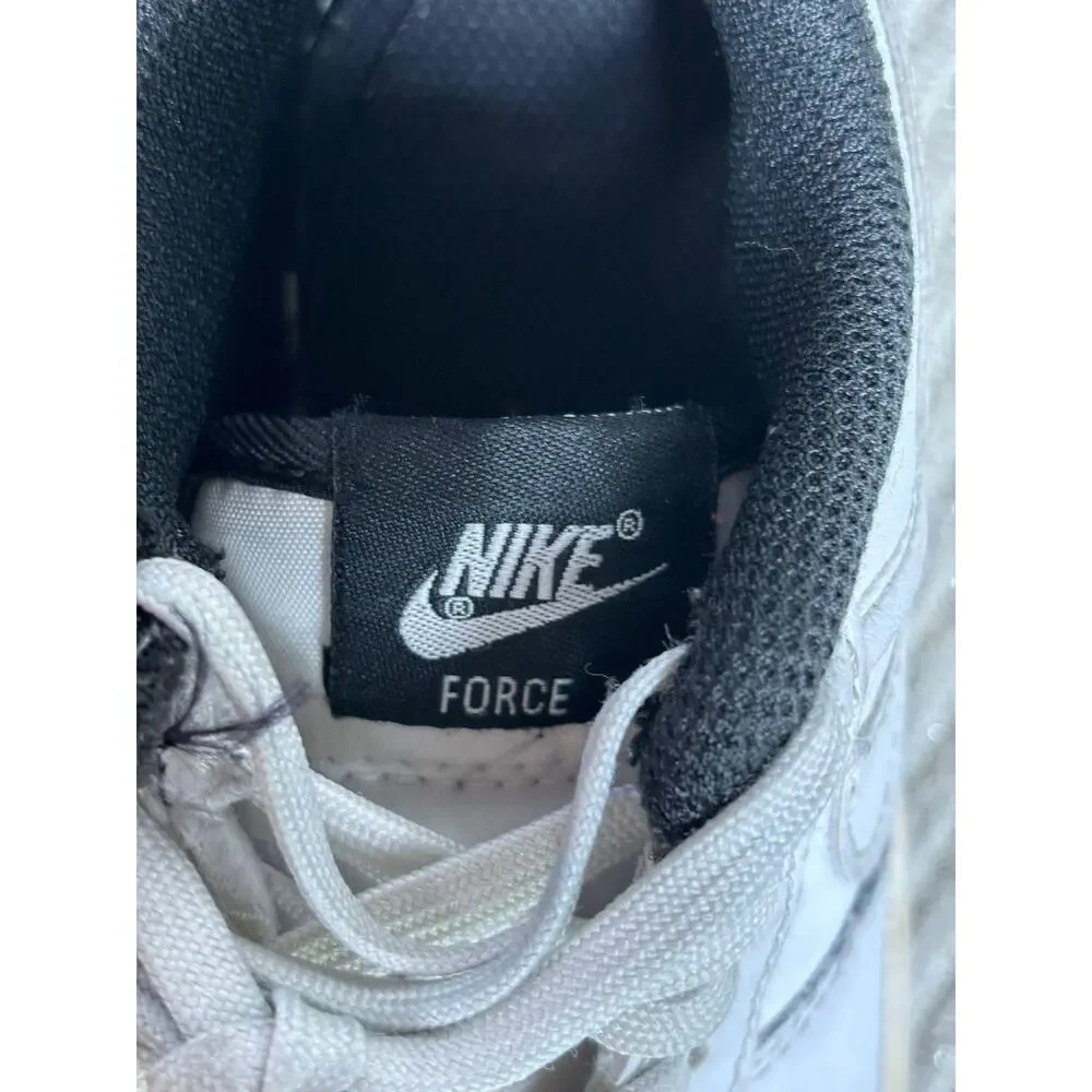 Nike Air Force 1 Shoes Sneakers Kids Size 11C White Black Low PS DV1332-100